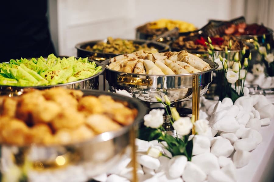 Catering feast ready to serve